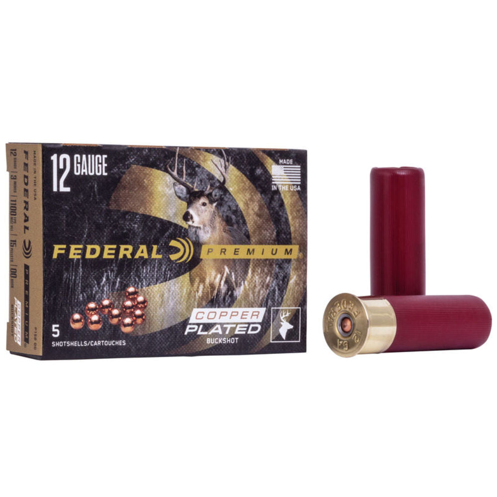 Federal P15800 Premium Buckshot 12 Gauge 3 1-7/8oz #00 Buck 1100 fps