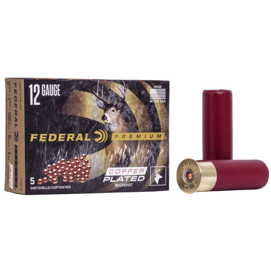 Federal Premium Copper Plated Vital Shok Magnum 41 Pellets Shotgun Ammo 12 Gauge 3 in 2 oz #4 Buck