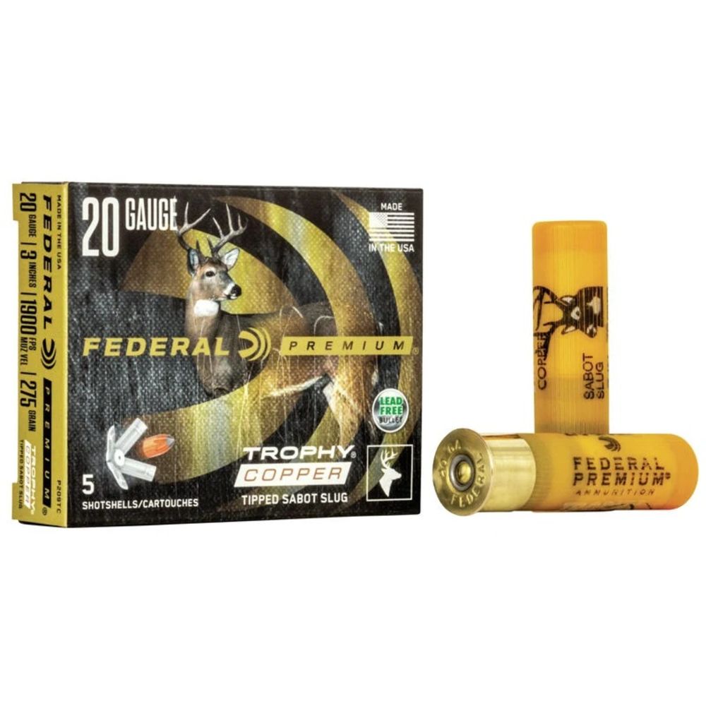 Federal Freight Train Sabot Slug Shotgun Ammo 20 Gauge 3 in 5/8 oz Slug