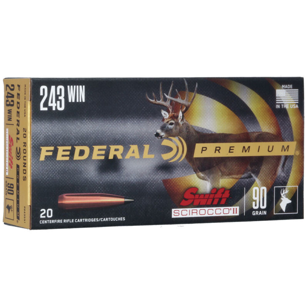 Federal Swift Scirocco II .243 Winchester 90 grain Polymer Tip ammunition