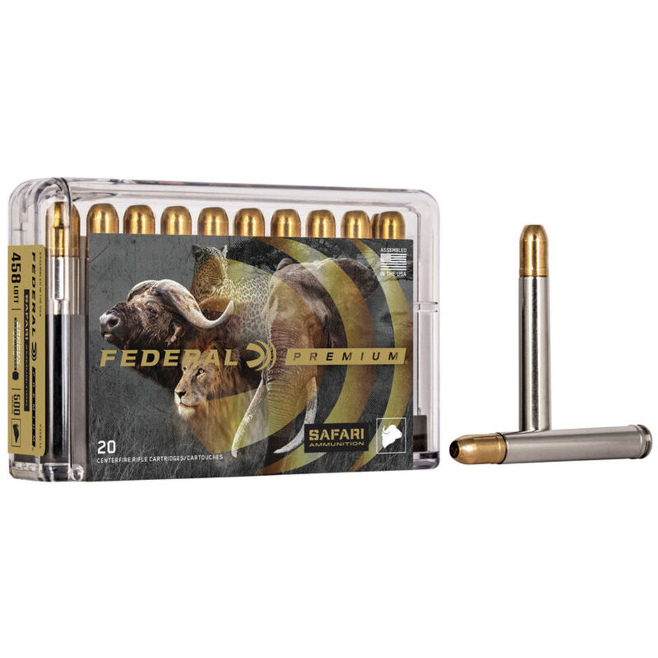 Federal Cape-Shok .458 Lott 500 grain Trophy Bonded Sledgehammer Solid ammunition