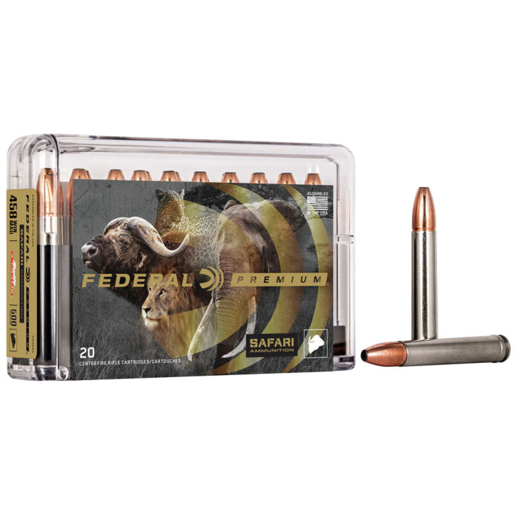 Federal Safari Swift A-Frame .458 Winchester Mag 500 grain CAPE-SHOK ammunition