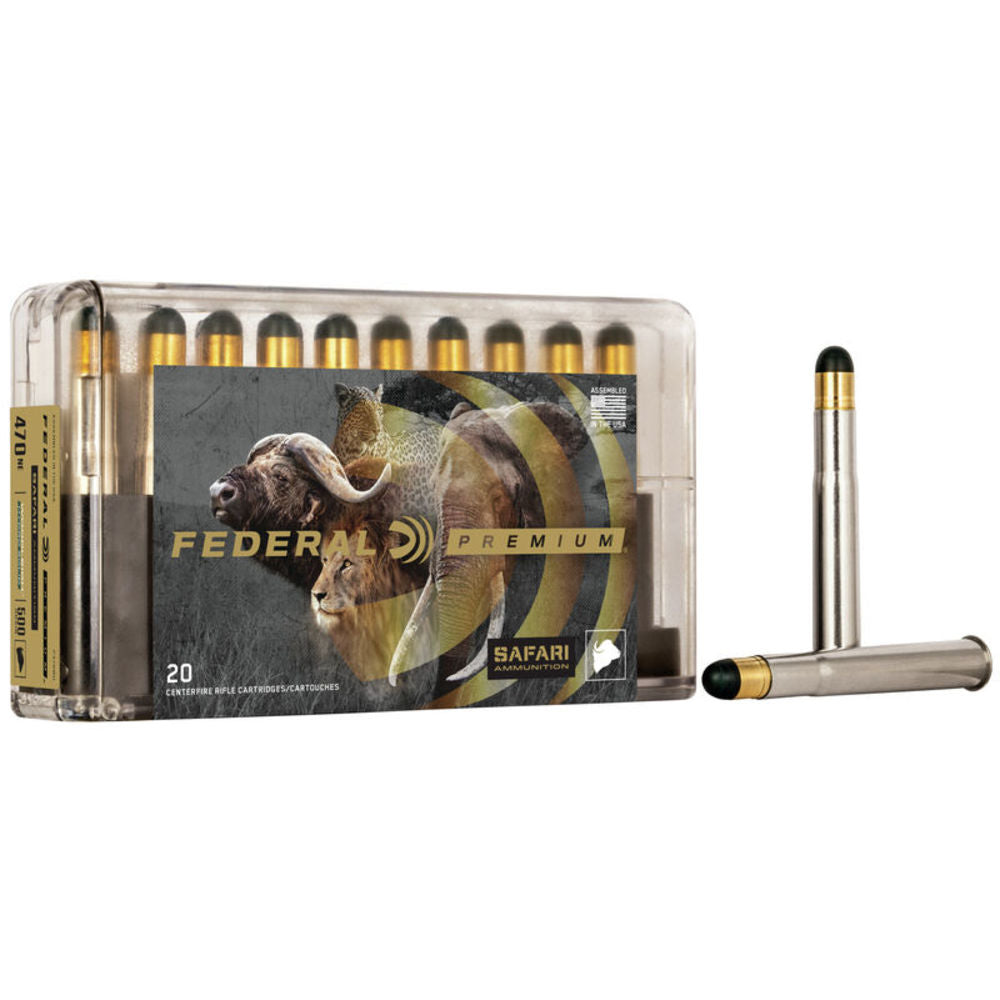 Federal Cape-Shok .470 Nitro Express 500 grain Woodleigh Hydro Solid ammunition