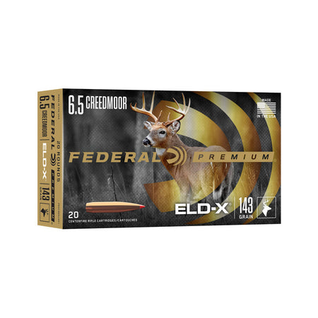 Federal Premium ELD-X 6.5mm Creedmoor 143 grain Extremely Low Drag-eXpanding ammunition