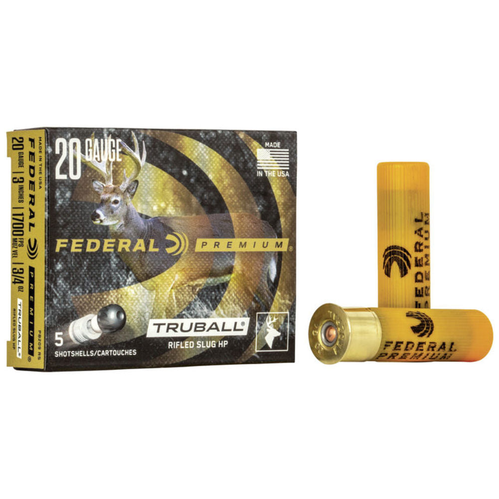 Federal PB209RS Premium Vital-Shok TruBall 20 Gauge 3 3/4oz #Slug 1700 fps