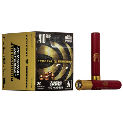 Federal Premium Personal Defense 410 Handgun 5 Pellets Shotgun Ammo .410 Bore 3 in 13/16 oz 000 Buck