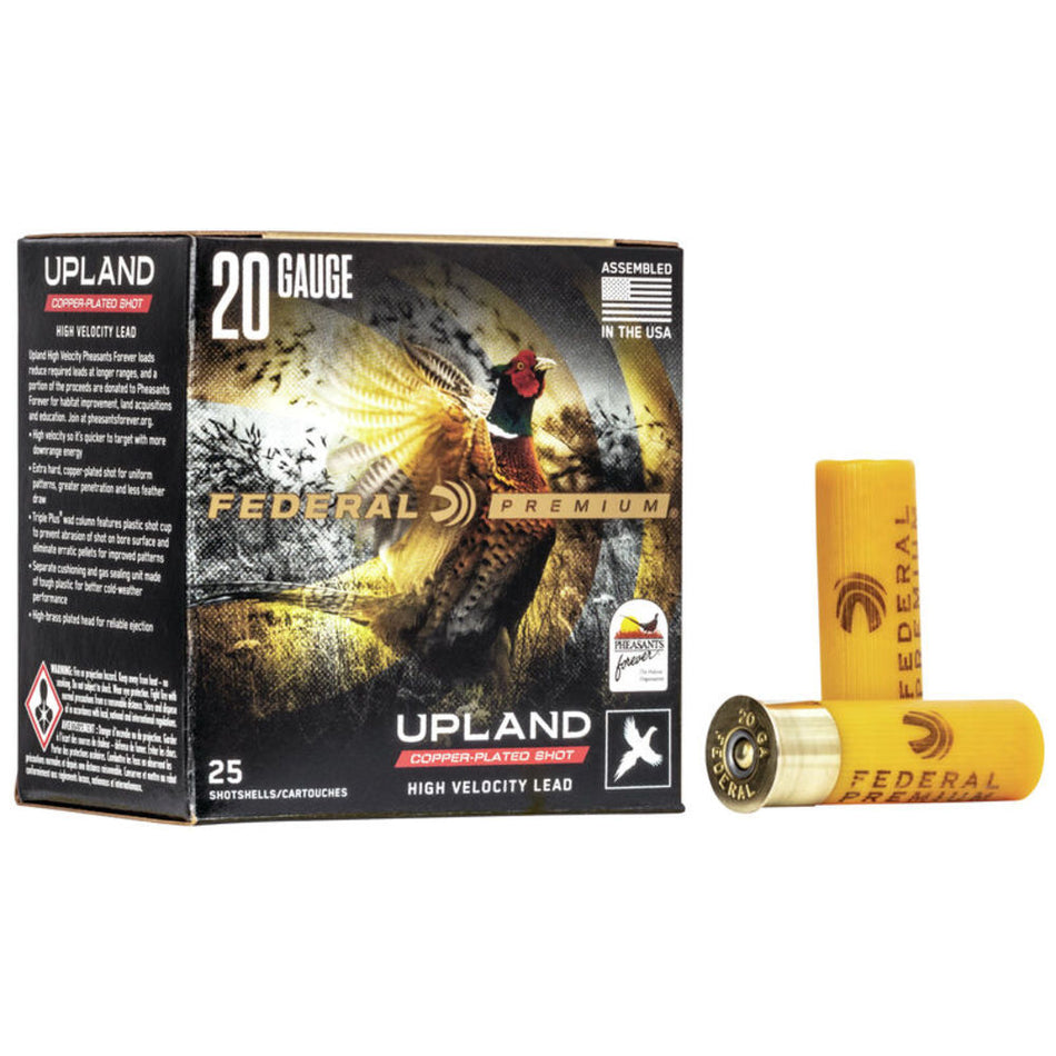 Federal PF2044 Premium Wing-Shok Pheasant Forever High Velocity 20 Gauge 2-3/4 1oz #4 1350 fps
