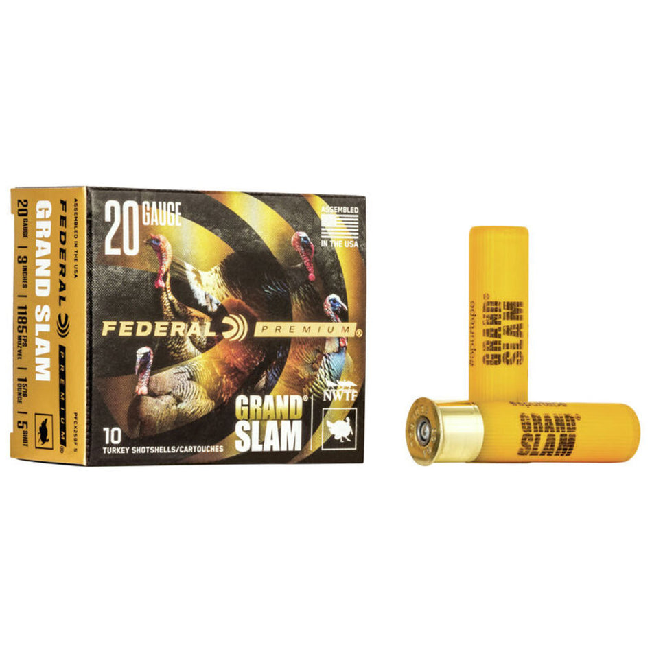 Federal PFCX258F5 Premium Grand Slam 20 Gauge 3 1-5/16oz #5 1185 fps