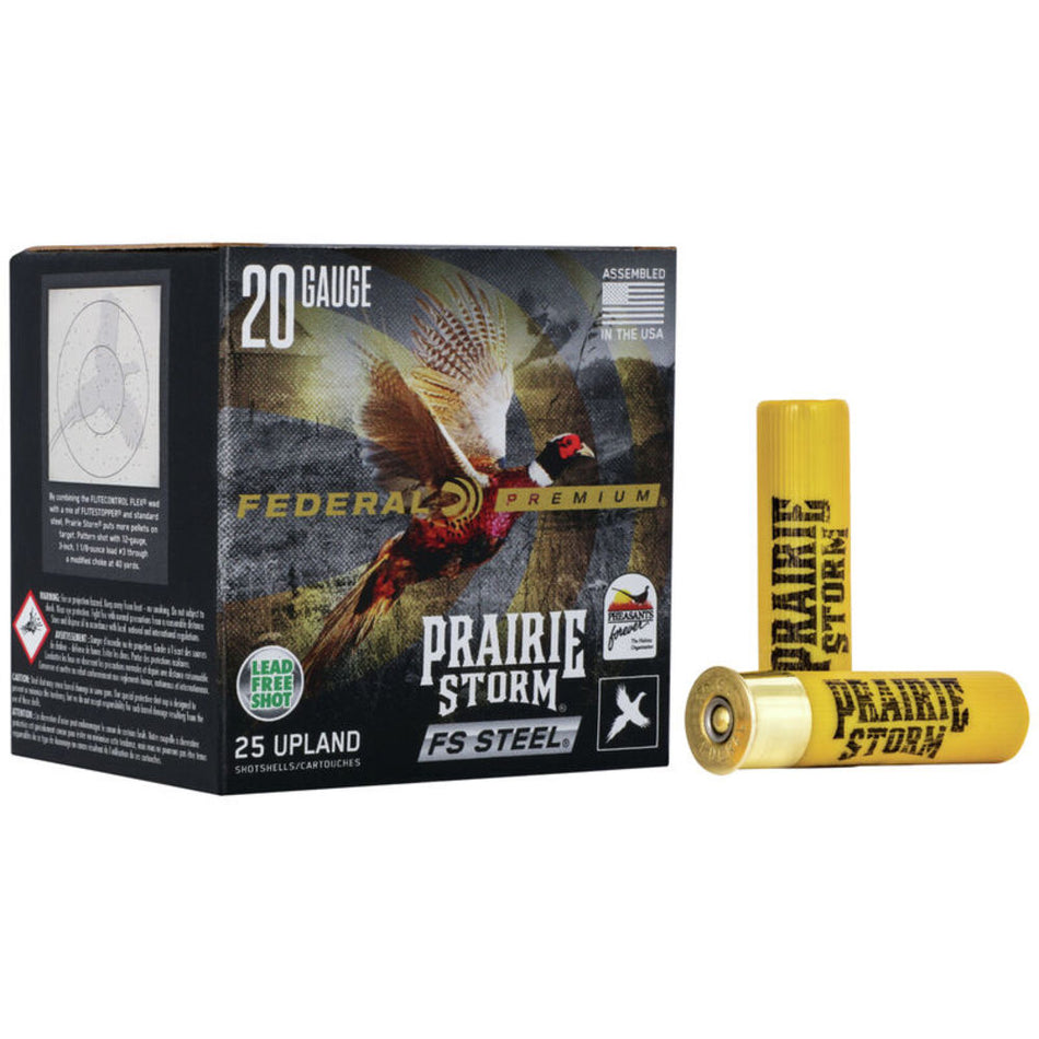 Federal PFSX207FS3 Premium Prairie Storm FS 20 Gauge 3 7/8oz #3 1500 fps