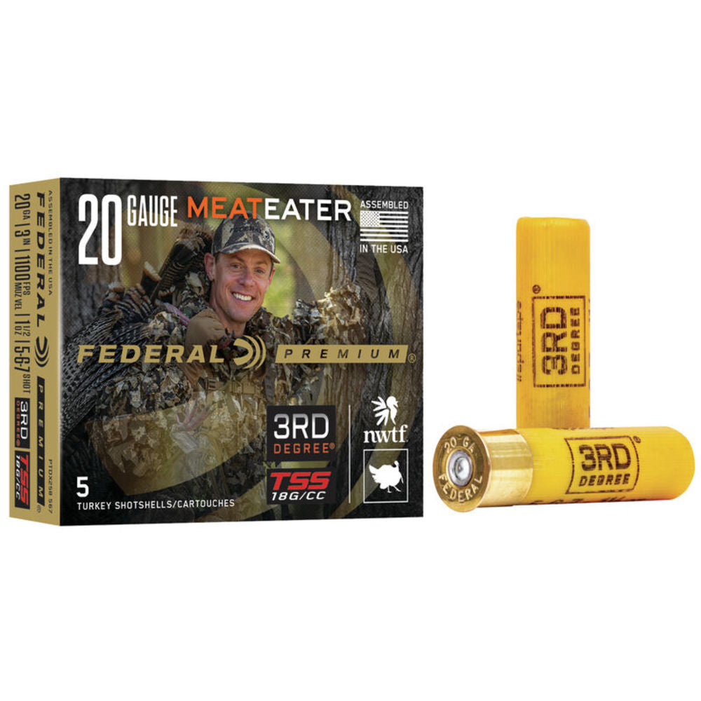 Federal PTDX258567 Premium 3rd Degree 20 Gauge 3 1-1/2oz #5/6/7 1100 fps