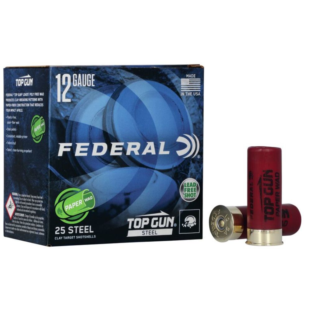 Federal TG12WS175 Top Gun Steel Paper Wad 12 Gauge 2-3/4 1oz #7.5 1250 fps