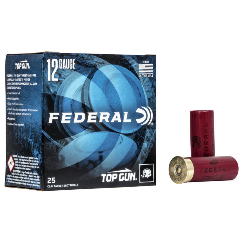 Federal Top Gun Shotgun Ammo 12 Gauge 2.75 in. 2 3/4 Dr. 1 1/8 oz. 8 Shot 25 rd.