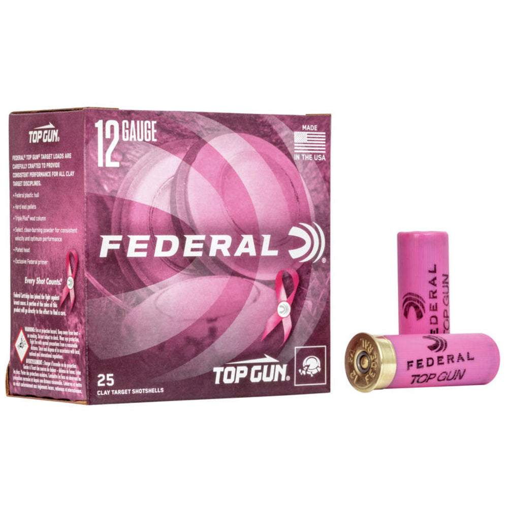 Federal Top Gun Pink Edition Load 12 Gauge 2.75 in. 1 1/8 oz. 8 Shot 25 rd.