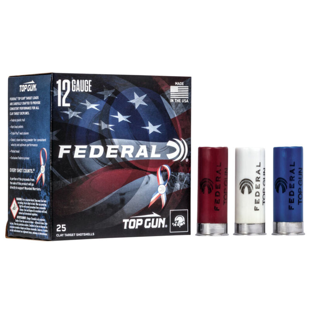 Federal Top Gun Red White & Blue Edition Load 12 Gauge 2.75 in. 1 1/8 oz. 8 Shot 25 rd.