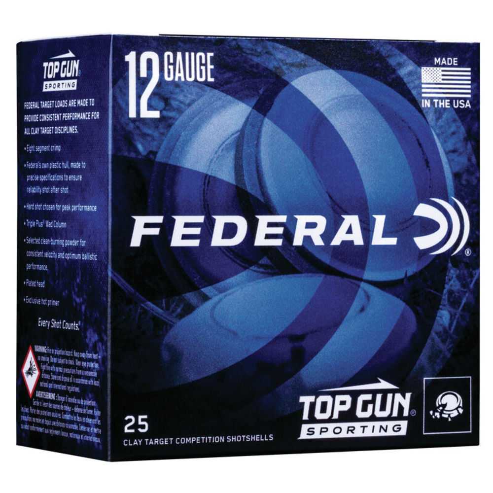 Federal TGSH128 Top Gun Sporting 12 Gauge 2-3/4 1oz #8 1300 fps