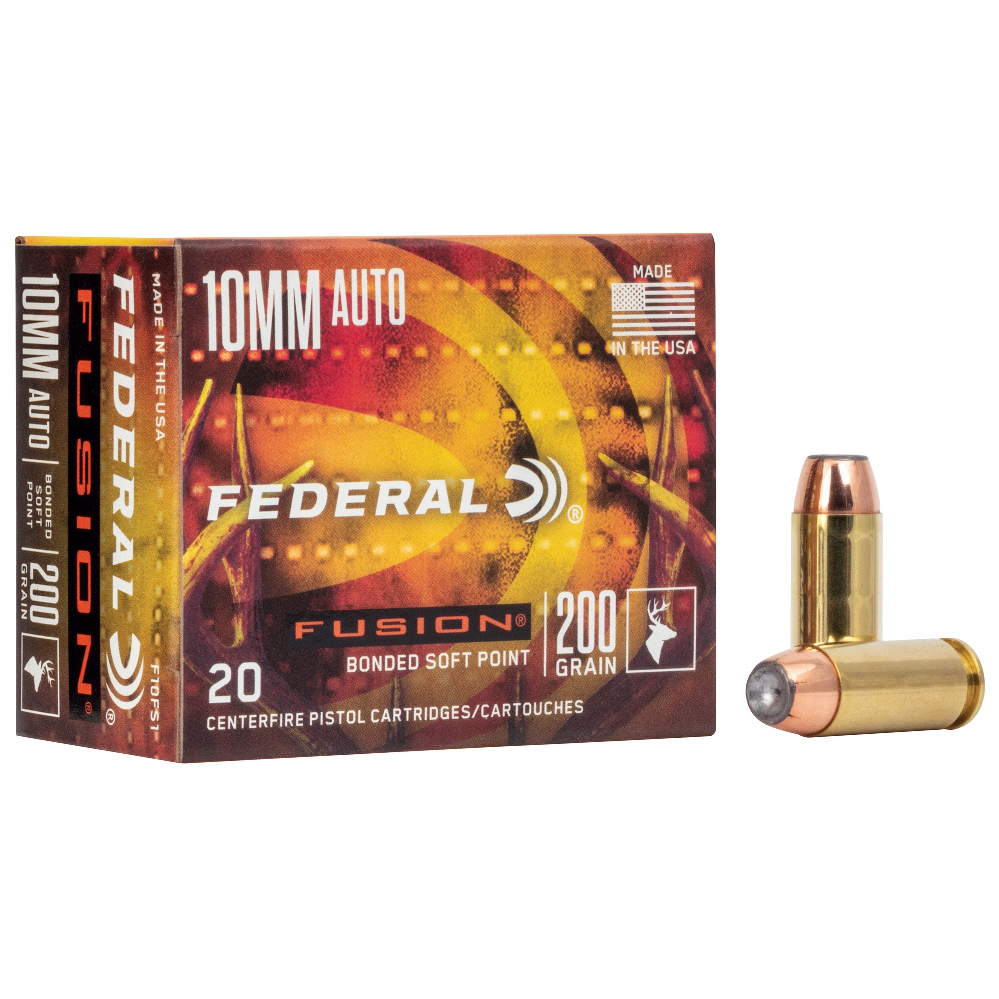 Federal Fusion Fusion Soft Point 200 Grain 10mm Auto 1200 fps
