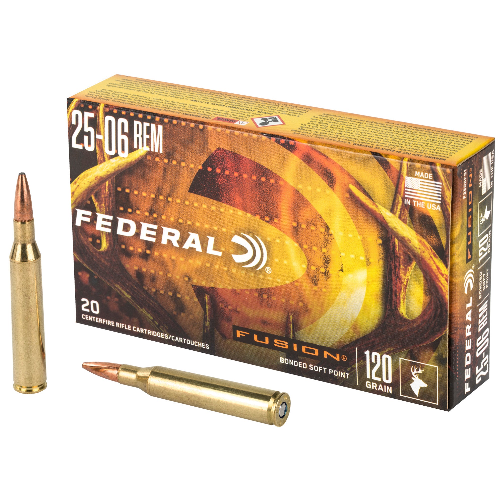 Federal Fusion Boat Tail 120 Grain .25-06 Remington