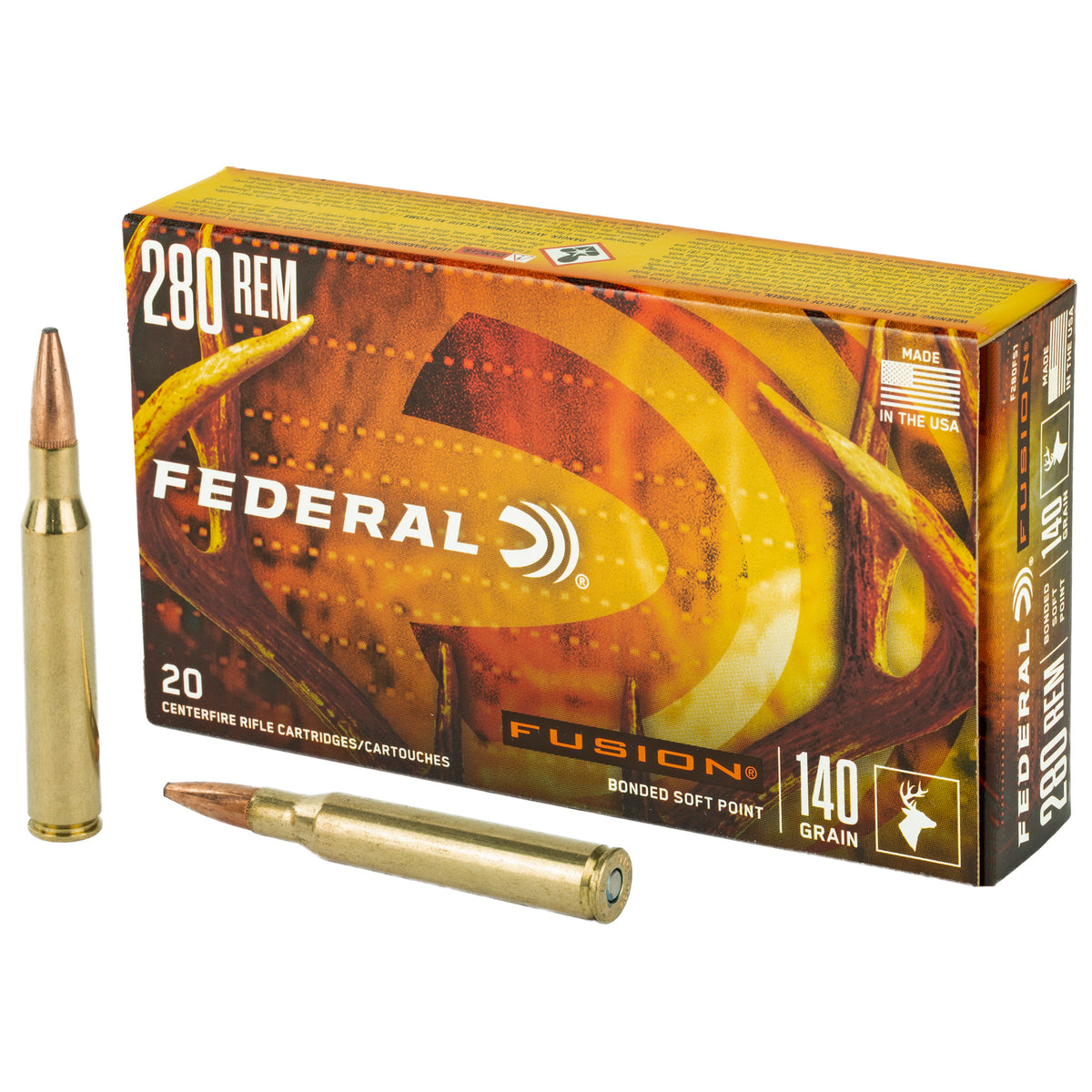 Federal Fusion .280 Remington 140 grain Bonded Soft Point ammunition