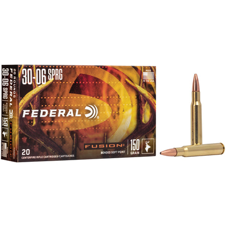 Federal Boat Tail Fusion Soft Point 150 Grain .30-06 Springfield 2900 fps