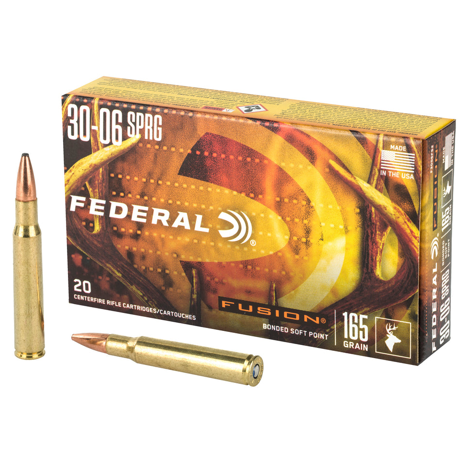 Federal Boat Tail Fusion Soft Point 165 Grain .30-06 Springfield 2790 fps