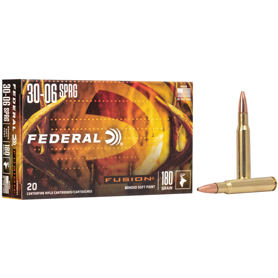 Federal Boat Tail Fusion Soft Point 180 Grain .30-06 Springfield 2700 fps