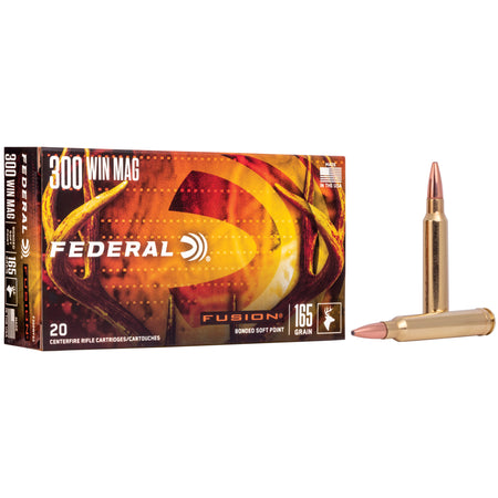 Federal Boat Tail Fusion Soft Point 165 Grain .300 Winchester Mag 3080 fps