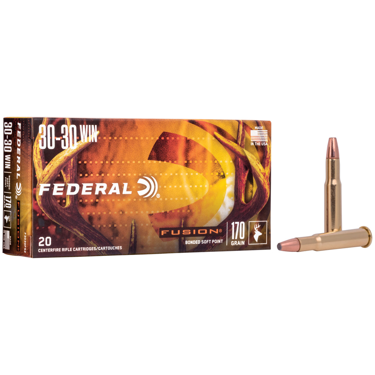 Federal Fusion .30-30 Winchester 170 grain Bonded Soft Point ammunition