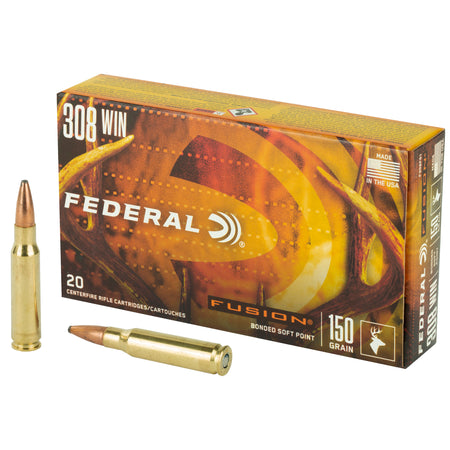 Federal Boat Tail Fusion Soft Point 150 Grain .308 Win / 7.62x51mm 2820 fps