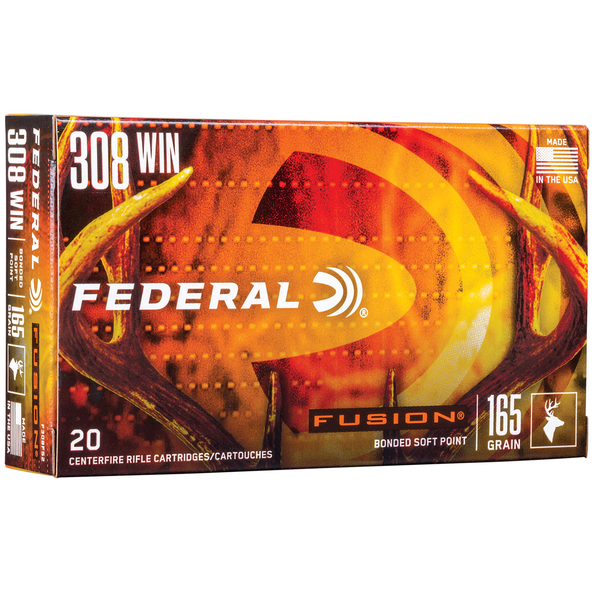 Federal Boat Tail Fusion Soft Point 165 Grain .308 Win / 7.62x51mm 2700 fps