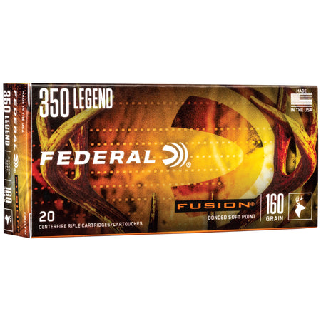 Federal Fusion .350 Legend 160 grain Bonded Soft Point ammunition