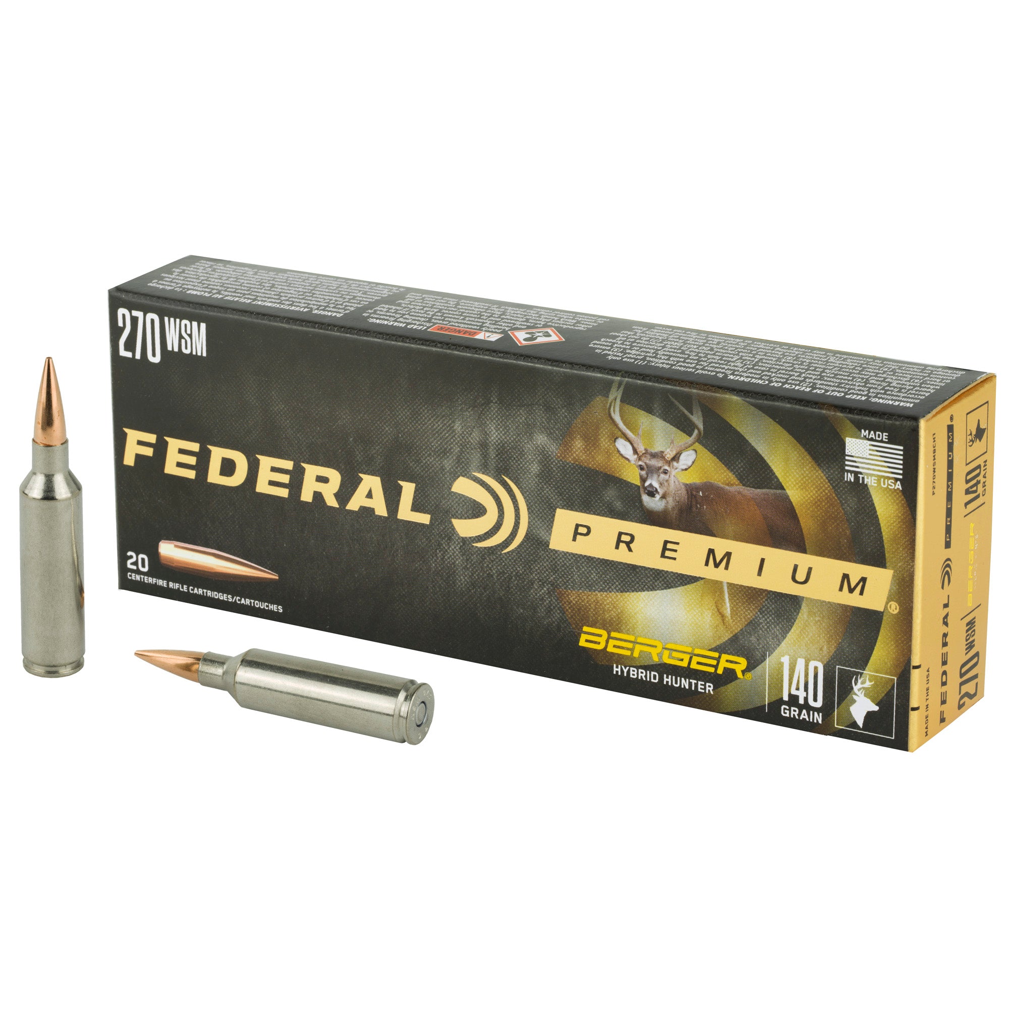 Federal Premium .270 WSM 140 grain Berger Hybrid Hunter ammunition