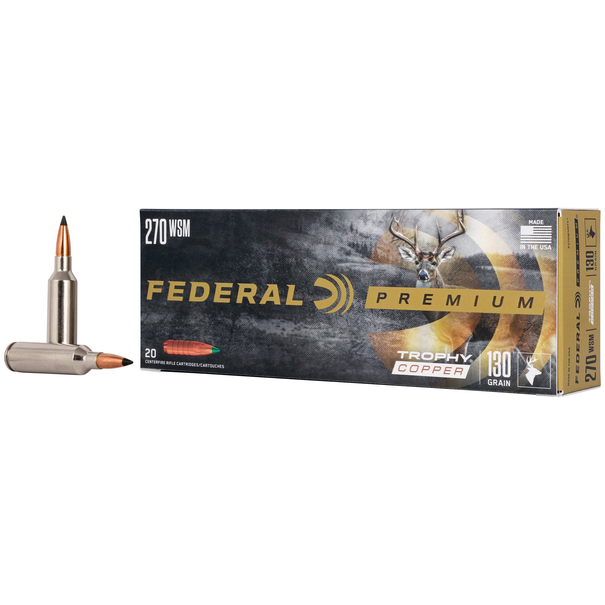 Federal Premier Premium Trophy Copper .270 WSM 130 grain Trophy Copper ammunition