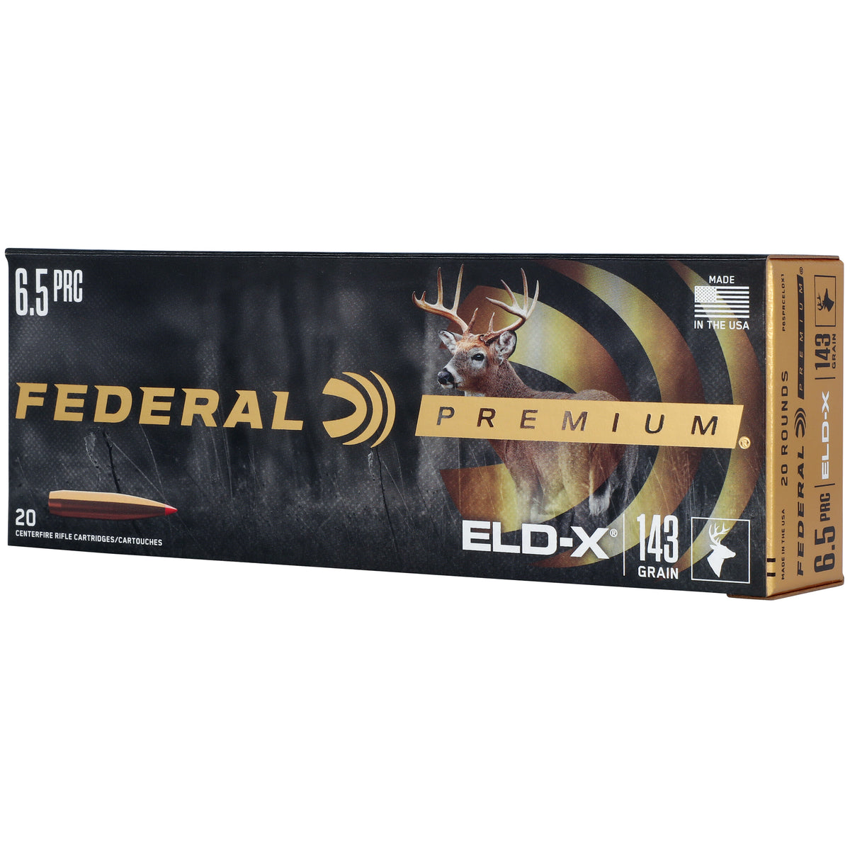 Federal Premium ELD-X 6.5mm Creedmoor 143 grain Extremely Low Drag-eXpanding ammunition