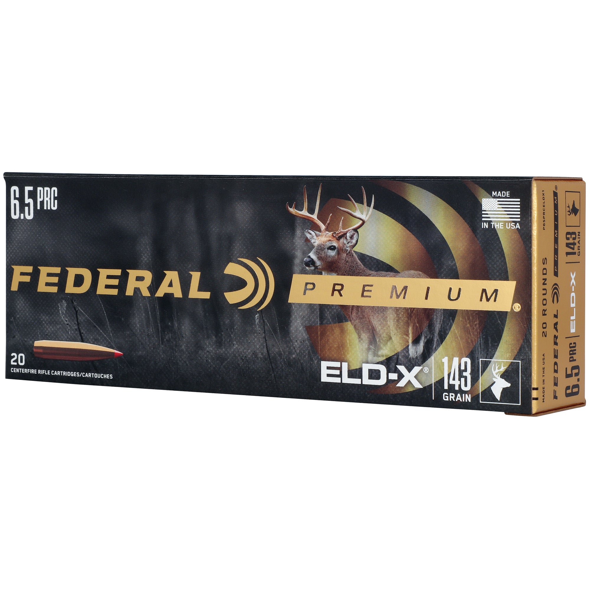 Federal Premium ELD-X 6.5mm Creedmoor 143 grain Extremely Low Drag-eXpanding ammunition