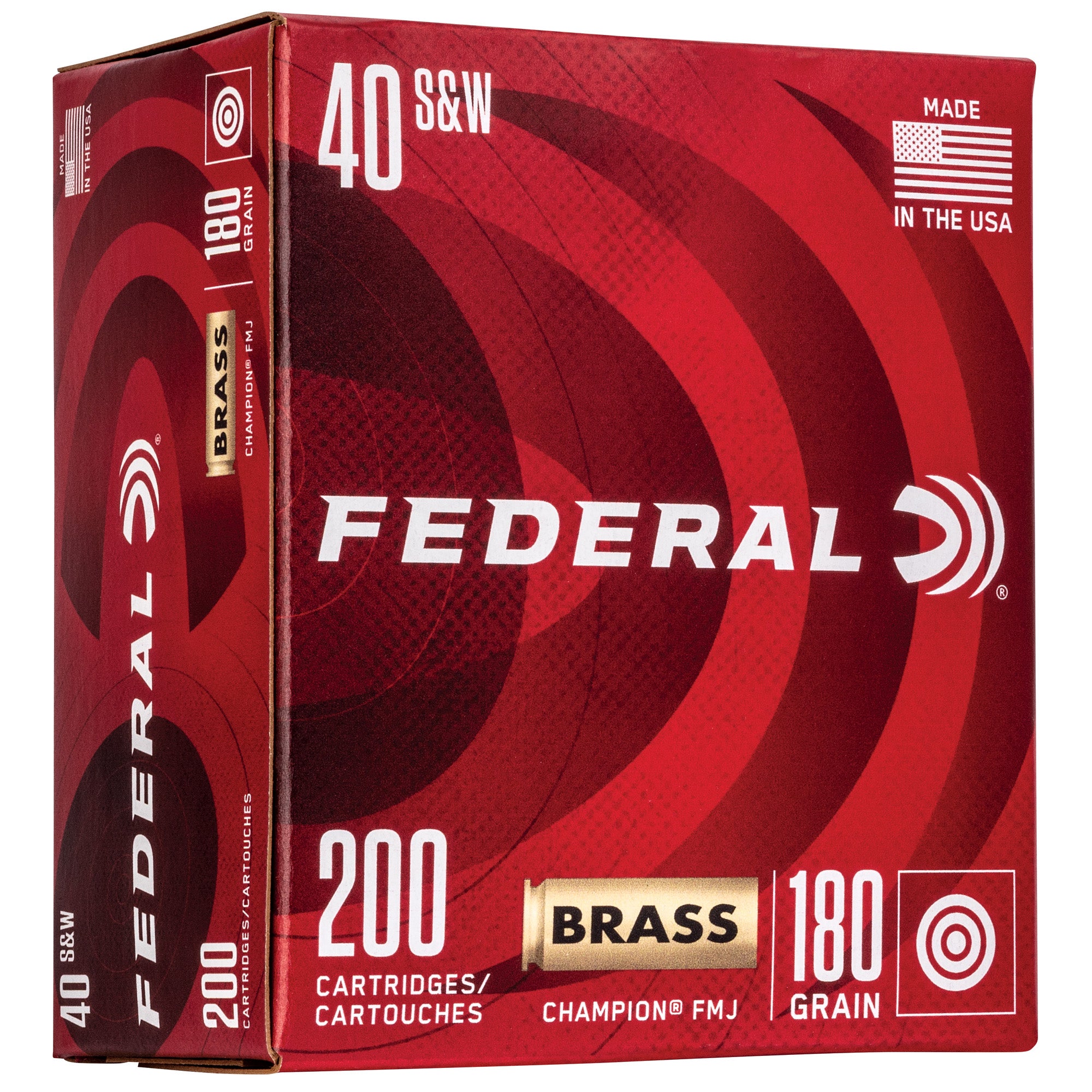 Federal Champion Training .40 S&W 180 grain Full Metal Jacket ammunition
