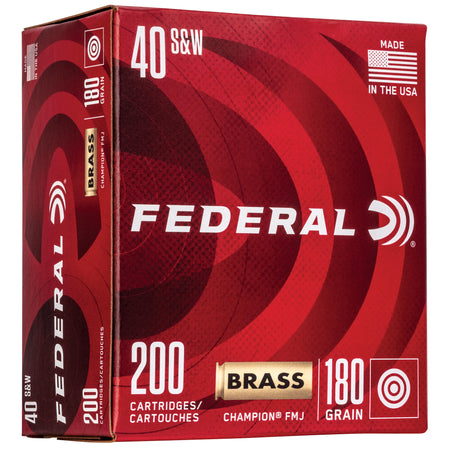 Federal Champion Training .40 S&W 180 grain Full Metal Jacket ammunition
