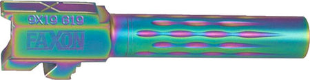 Faxon 9mm Non-Threaded Flame Flute Drop-In Barrel for Glock 19 Chameleon