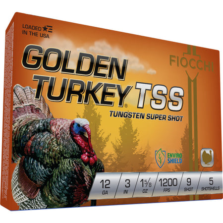 Fiocchi 123TSS9 Golden Turkey TSS 12 Gauge 3 1-5/8oz #9 1200 fps