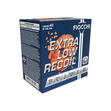 Fiocchi Exacta Target Low Recoil Trainer Shotgun Ammo 12 Gauge 2.75 in 7/8 oz #8