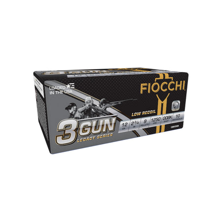 Fiocchi 3-Gun Match Legacy Series Low Recoil 9 Pellets Shotgun Ammo 12 Gauge 2.75 in 1-1/8 oz 00 Buck