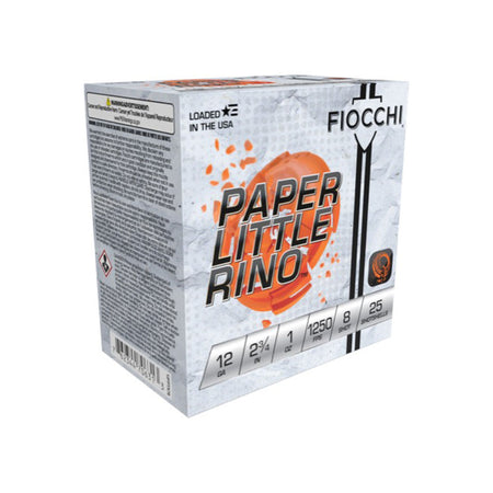 Fiocchi Paper Little Rino Extrema Shotgun Ammo 12 Gauge 2.75 in 1 oz #8