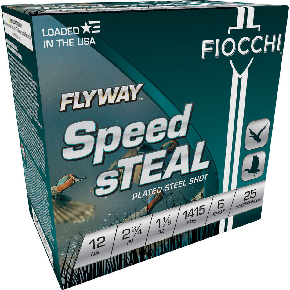 Fiocchi 12FST6 Flyway Speed Steel 12 Gauge 2-3/4 1-1/8oz #6 1415 fps