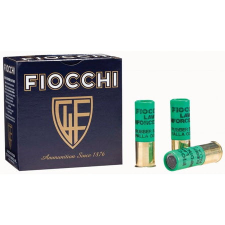 Fiocchi Rubber Baton Home Defense Shotgun Ammo 12 Gauge 2.75 in 1 oz Less Lethal