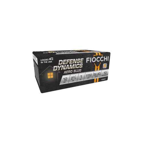 Fiocchi 12LRSLUG Defense Dynamics Aero 12 Gauge 2-3/4 1oz #Rifled Slug 1150 fps
