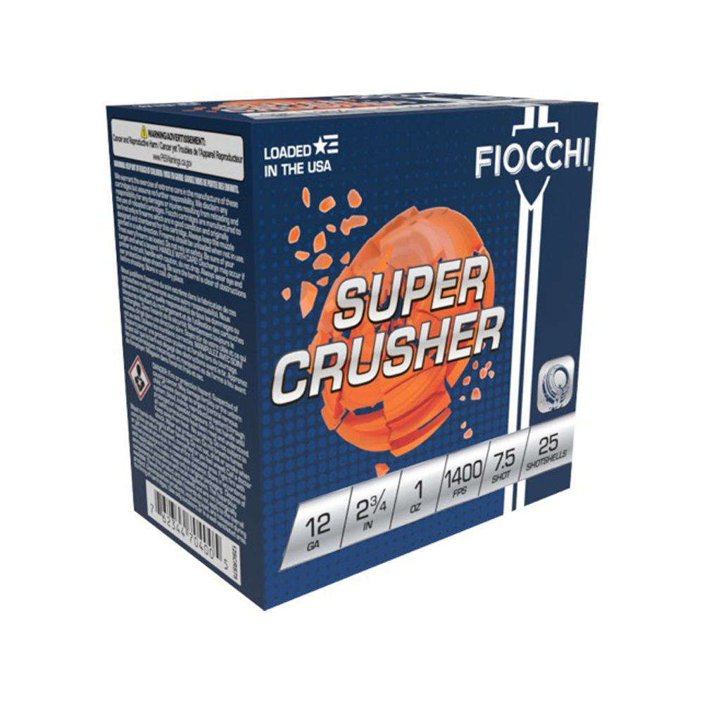 Fiocchi Exacta Target Super Crusher Shotgun Ammo 12 Gauge 2.75 in 1 oz #7.5
