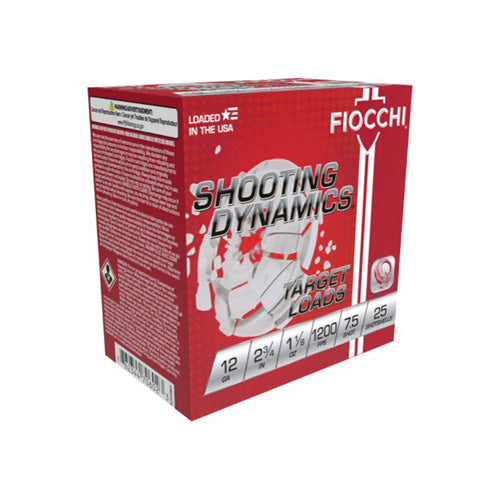Fiocchi Shooting Dynamics Shotgun Loads 12 Gauge 2.75 in. 1 1/8 oz. 1200 FPS 7.5 Shot 25 rd.