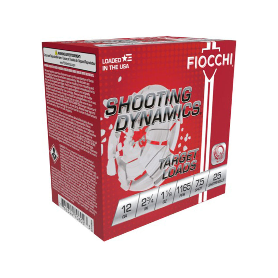Fiocchi 12 Gauge 12SD18L7 Shooting Dynamics Target 2.75" 1-1/8oz 7.5 Shot