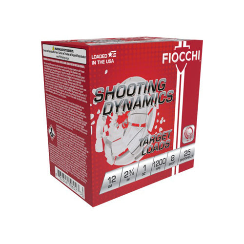 Fiocchi 12SD1H8 Shooting Dynamics Target 12 Gauge 2-3/4 1oz #8 1200 fps
