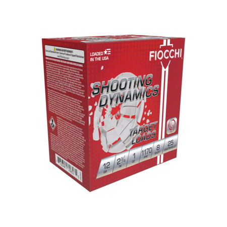 Fiocchi 12SD1L8 Shooting Dynamics Target 12 Gauge 2-3/4 1oz #8 1170 fps