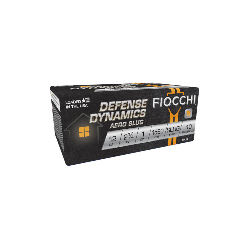 Fiocchi 12SLUG Defense Dynamics Aero 12 Gauge 2-3/4 1oz #Slug 1560 fps